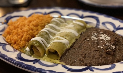 Primo's MX Kitchen Uptown - Creme y Enchiladas Verdes y Crema - pic by Brenton B. on Yelp